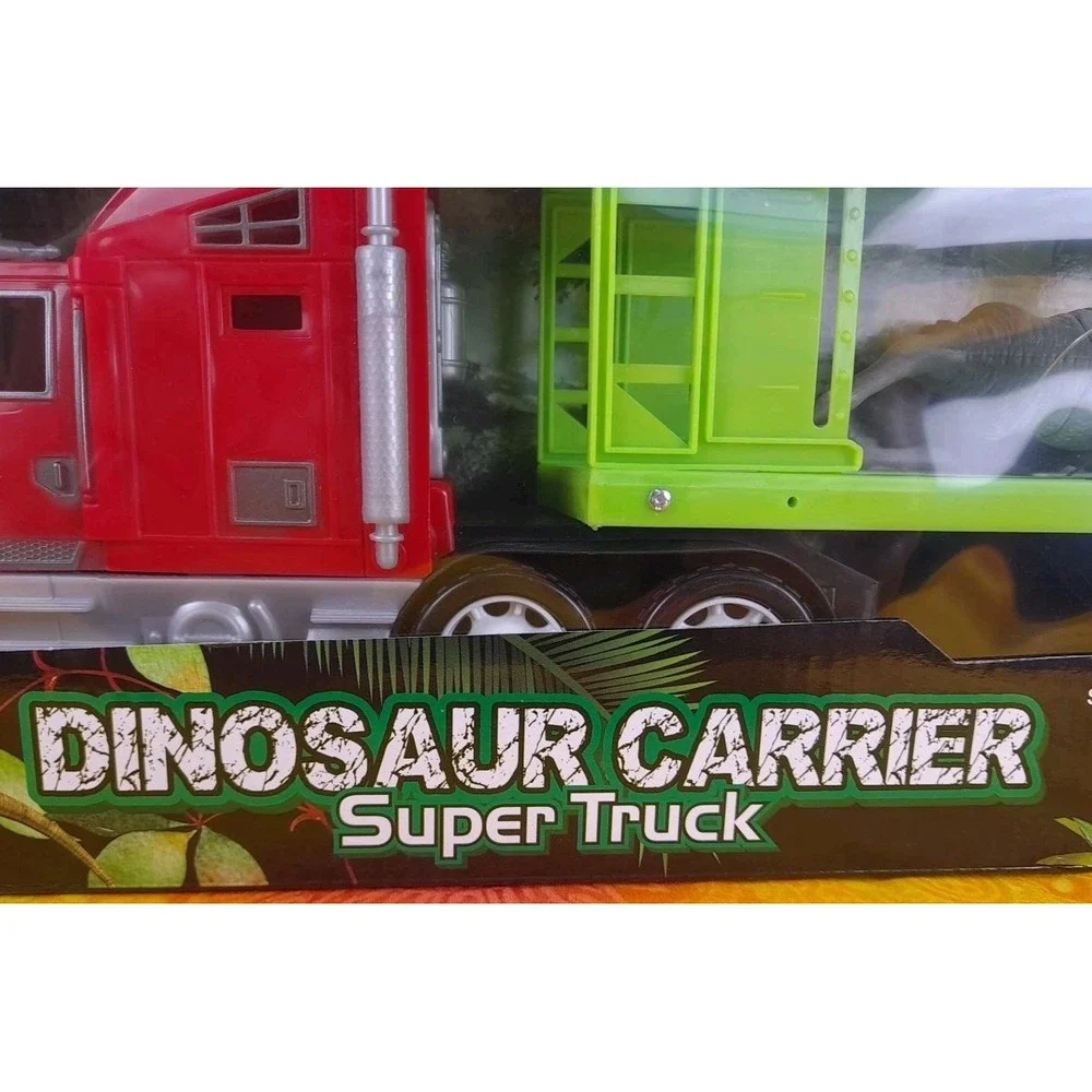 Dinosaur Carrier Super Semi Truck With 4 Dinosaurs Childrens Favorite 3+‎ New